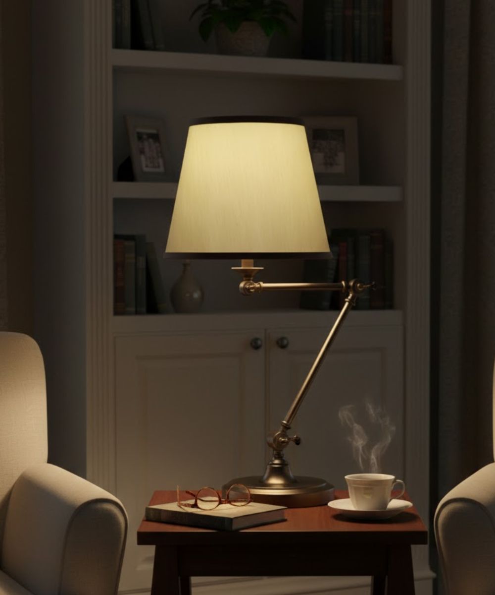 8x10x10 Eggshell with Black Trim Silksheen Empire Hardback Lampshade