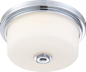 15"W Soho 2-Light Close-to-Ceiling Polished Chrome