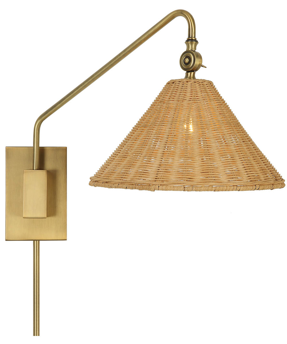Phuvinh 1 Light Rattan Shade Sconce
