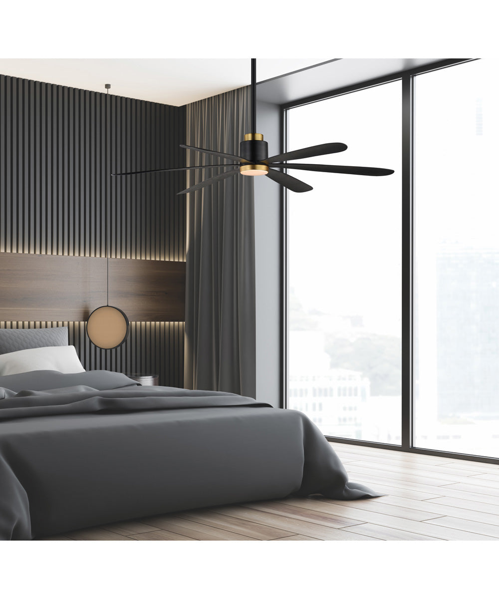 Petals 60 inch 6-Blade Fan w LED Black / Gold