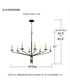 Alexander 8-light Chandelier Matte Black
