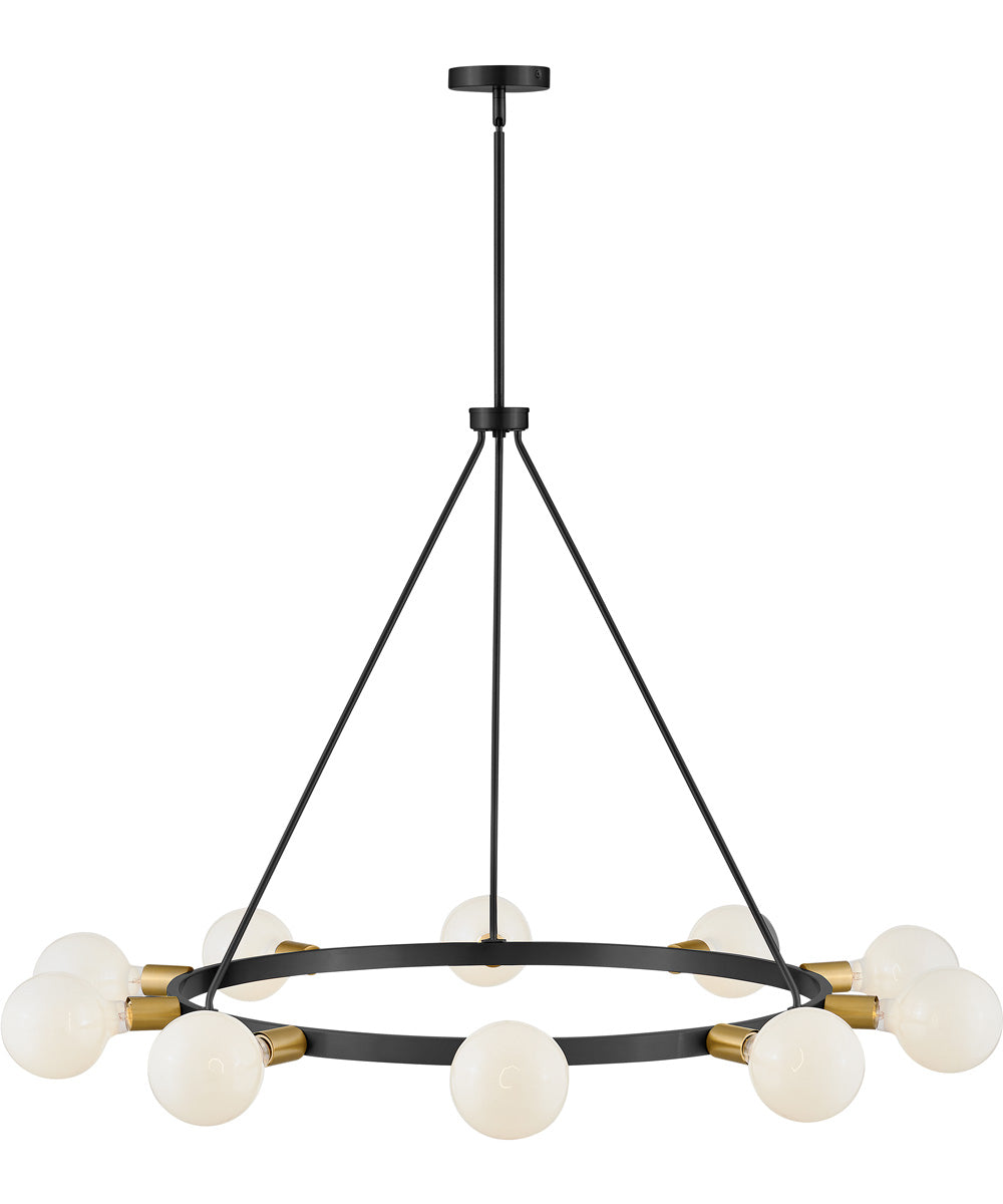 Orla 10-Light Large Single Tier Chandelier in Black