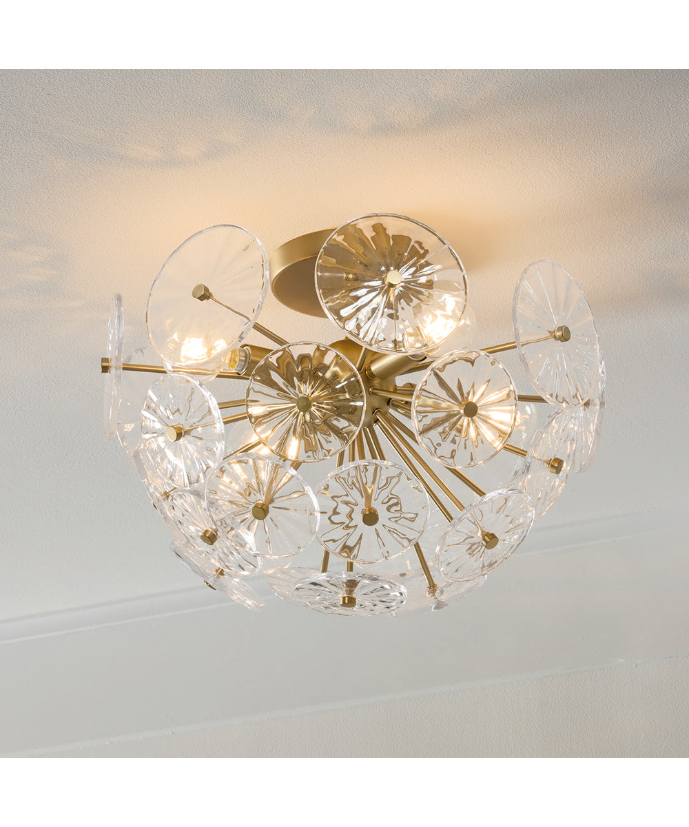 Emelie 4-Light Semi-Flush Matte Brass