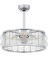 23" Terrarock 4-light Fandelier Polished Chrome