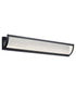 Roone 34"W 1-Light LED  Vanity Bath Light Matte Black Finish, Clear Ribbed Shade by Kichler