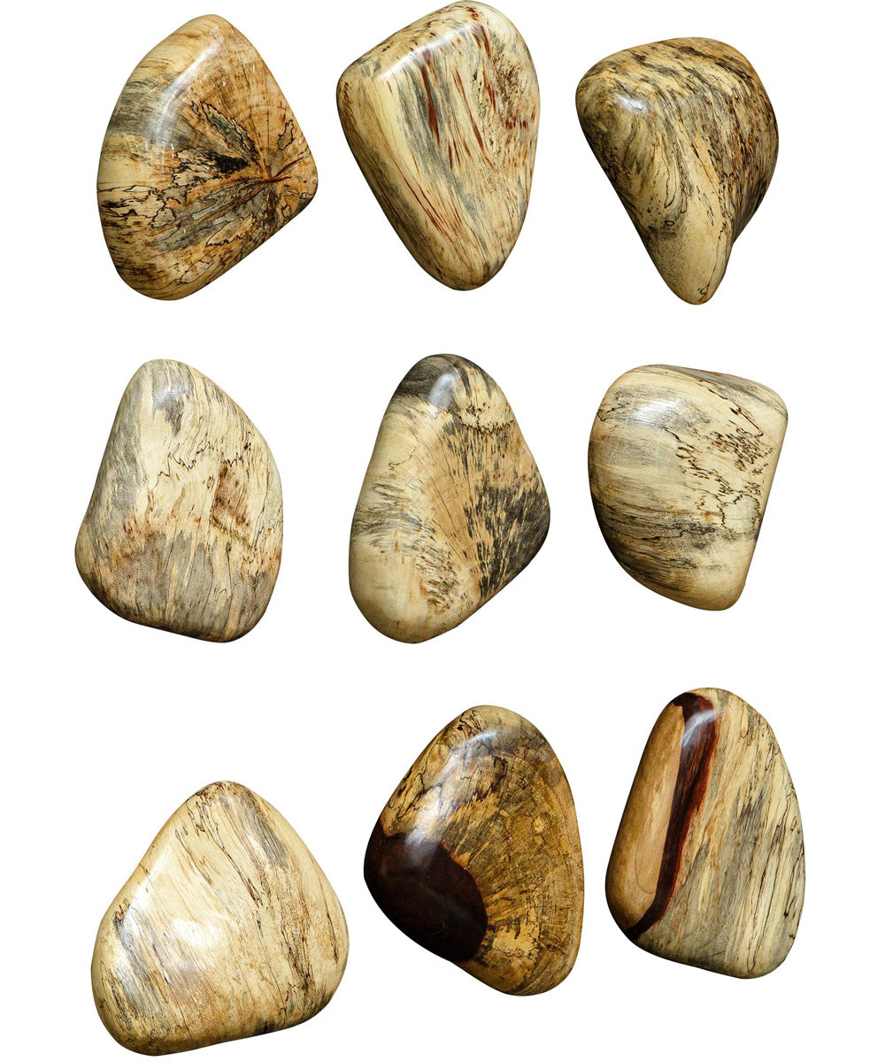 Pebbles Blonde Wood Wall Décor, Set of 9