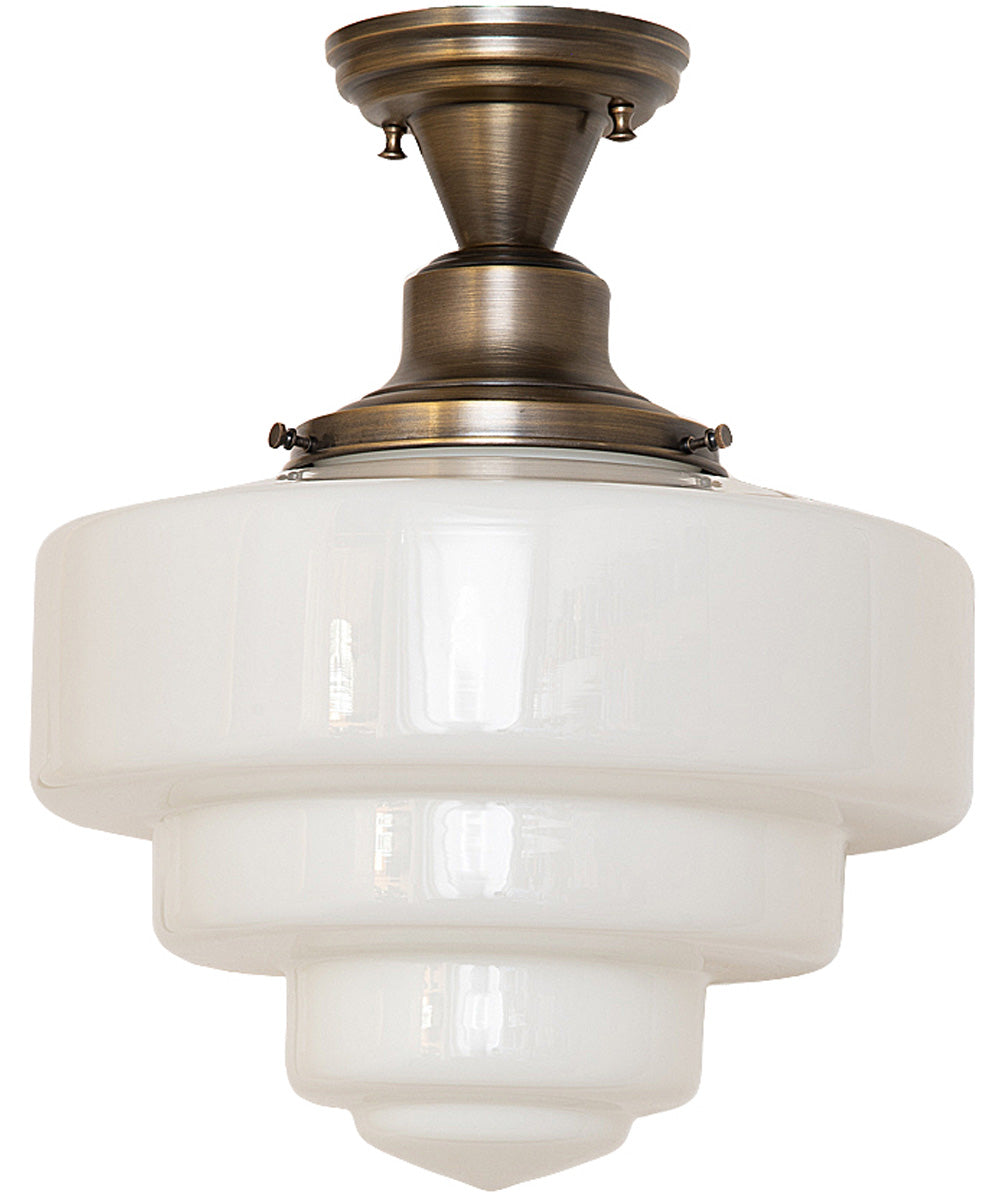 13.5" Wide Revival Schoolhouse Tiered Globe Flushmount