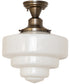 13.5" Wide Revival Schoolhouse Tiered Globe Flushmount