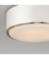 Carlton 3-Light Flush Matte Brass and White