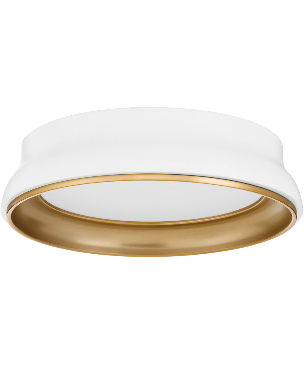 Legend Ceiling Flush Mount Studio White|Brushed Brass