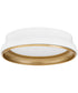 Legend Ceiling Flush Mount Studio White|Brushed Brass