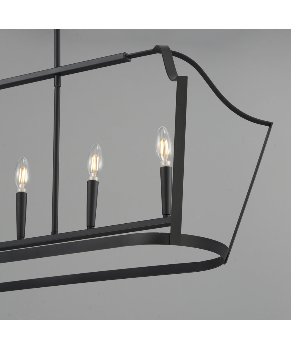 Arden 6-Light Linear Pendant Black