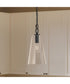 Jheni 1-Light Pendant with Clear Glass Shade Matte Black