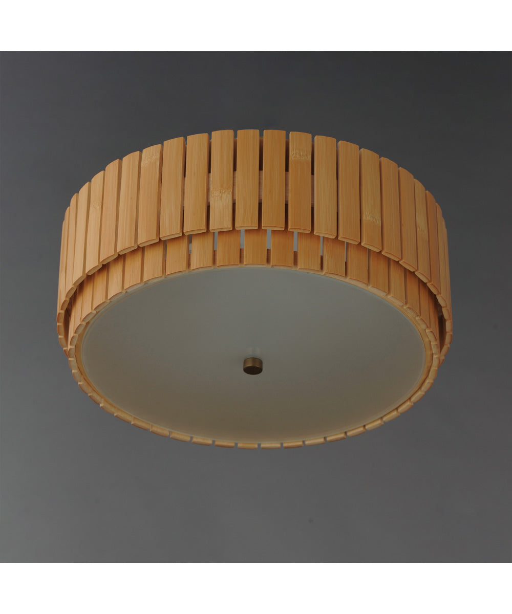 Satori 2-Light Flush Mount Natural Aged Brass