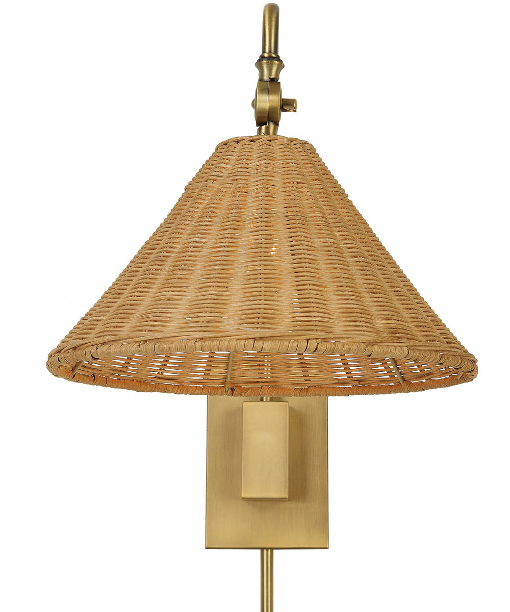 Phuvinh 1 Light Rattan Shade Sconce