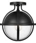 Lincoln 1-Light Close-to-Ceiling Matte Black