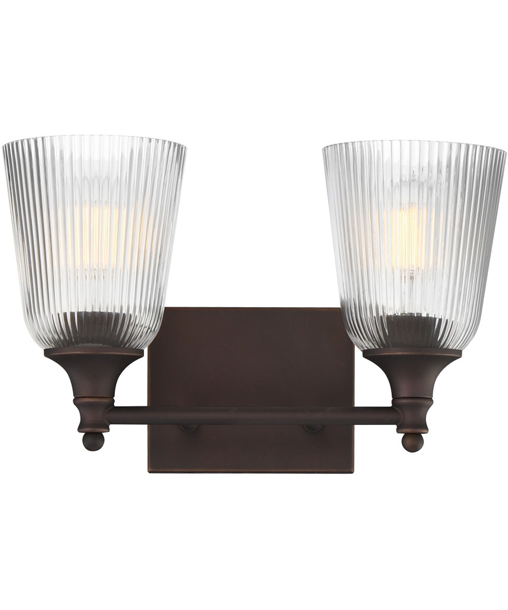 Julip 2-Light Bath Vanity Dark Bronze