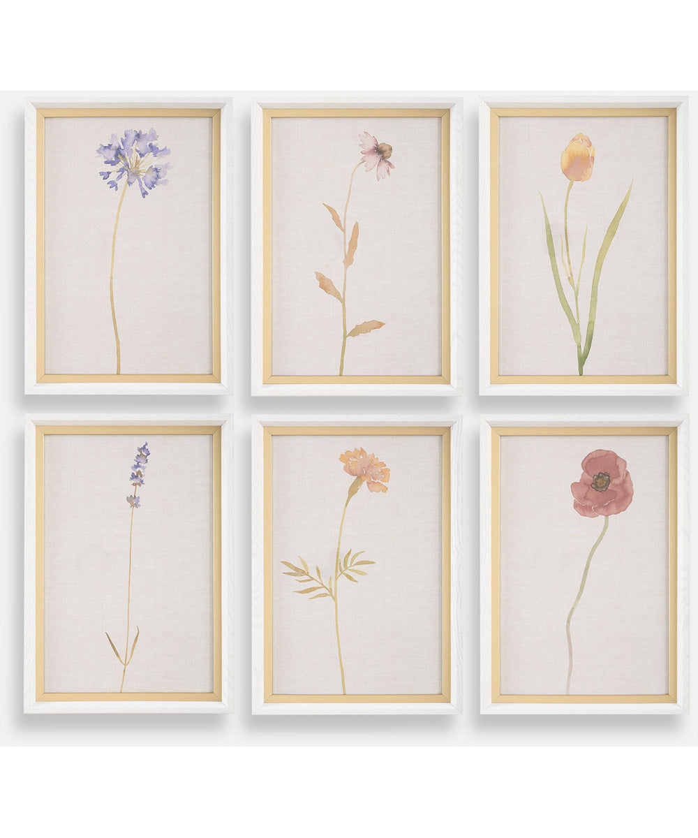 Wild Flourish Framed Floral Prints Set of 6