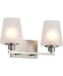 Lune 2-Light Vanity & Wall Brushed Nickel