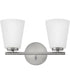 Bri 2-Light Small Two Light Vanity in Brushed Nickel