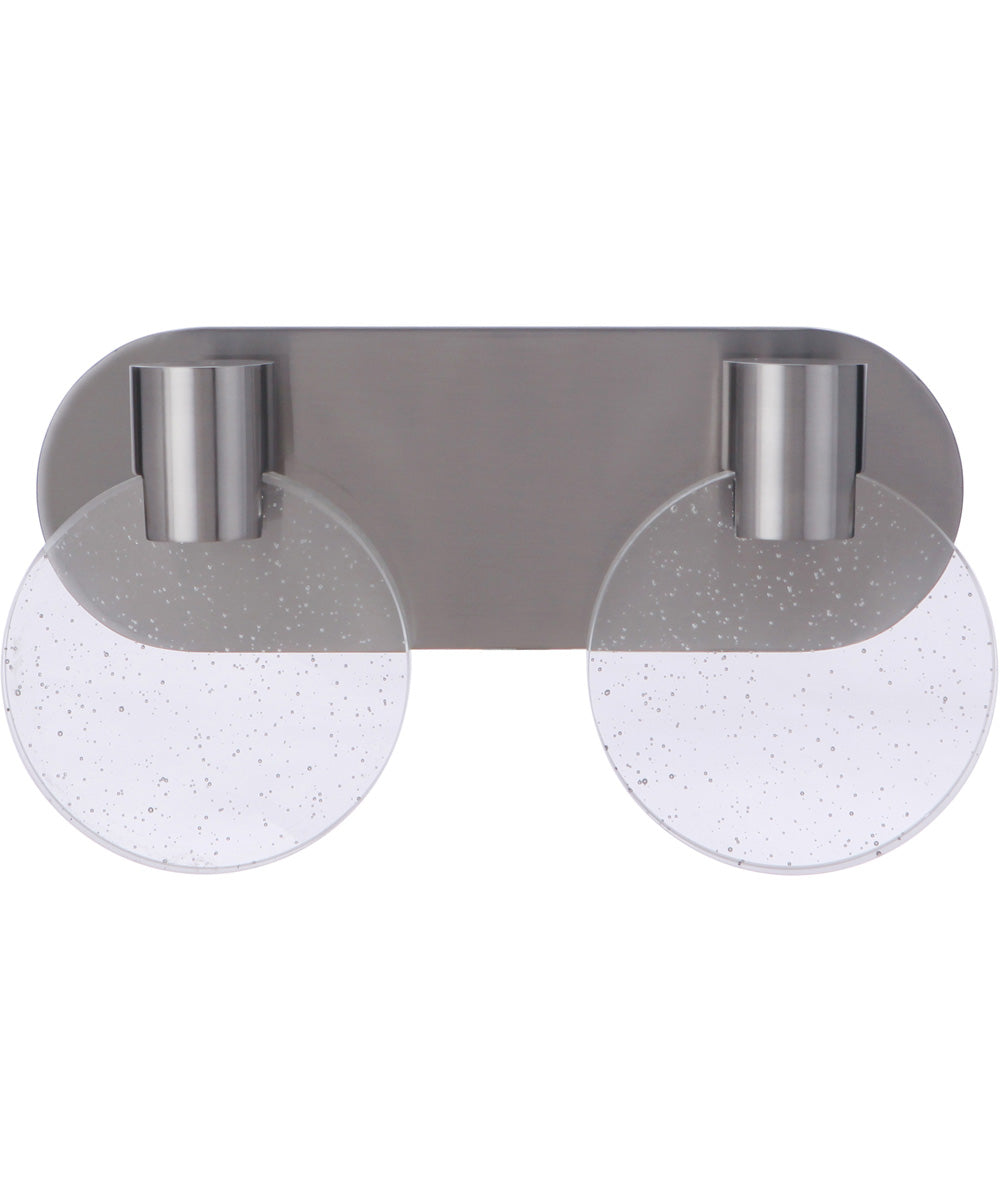 Glisten 2-Light Lighting Brushed Polished Nickel