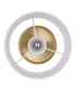 Catalina Lighting 7"W 1-Light Satin Brass Finish with White Linen Fabric Drum Shade Flush Mount Light Fixture