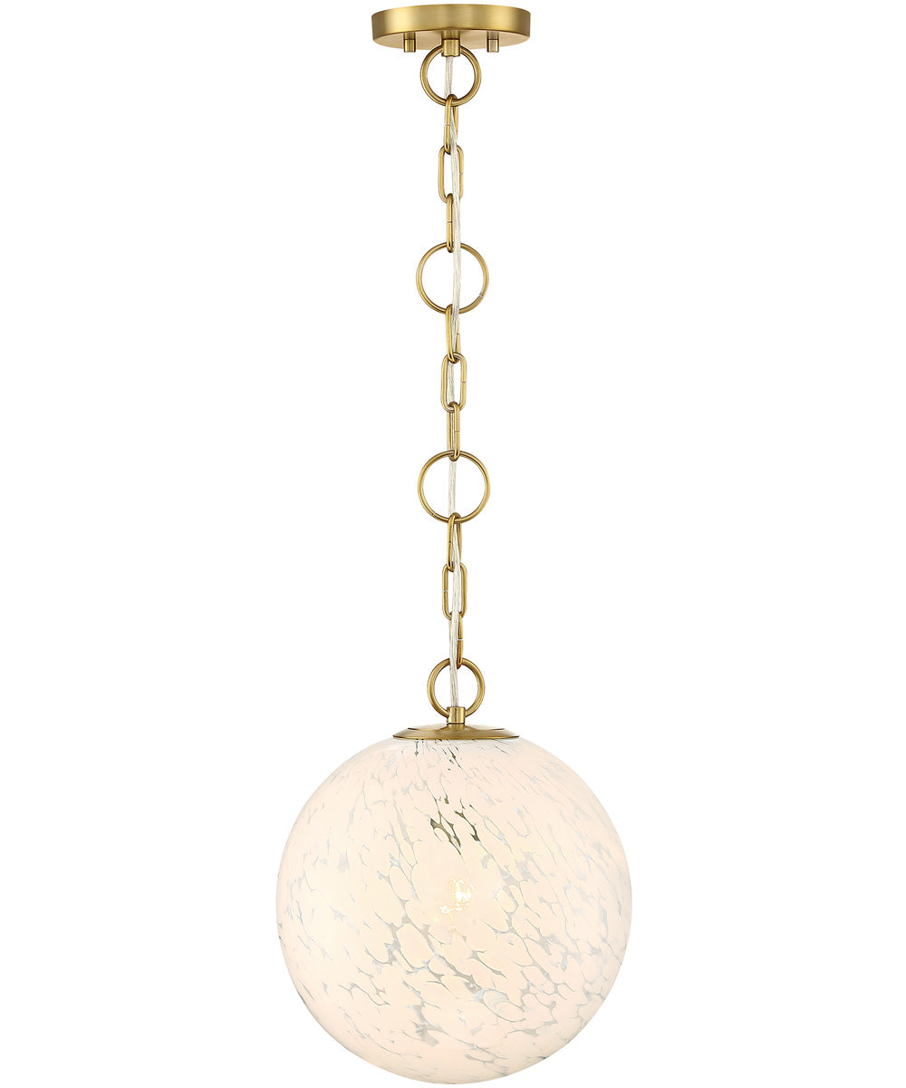 Wine Flower 1 Light Pendant Brushed Gold