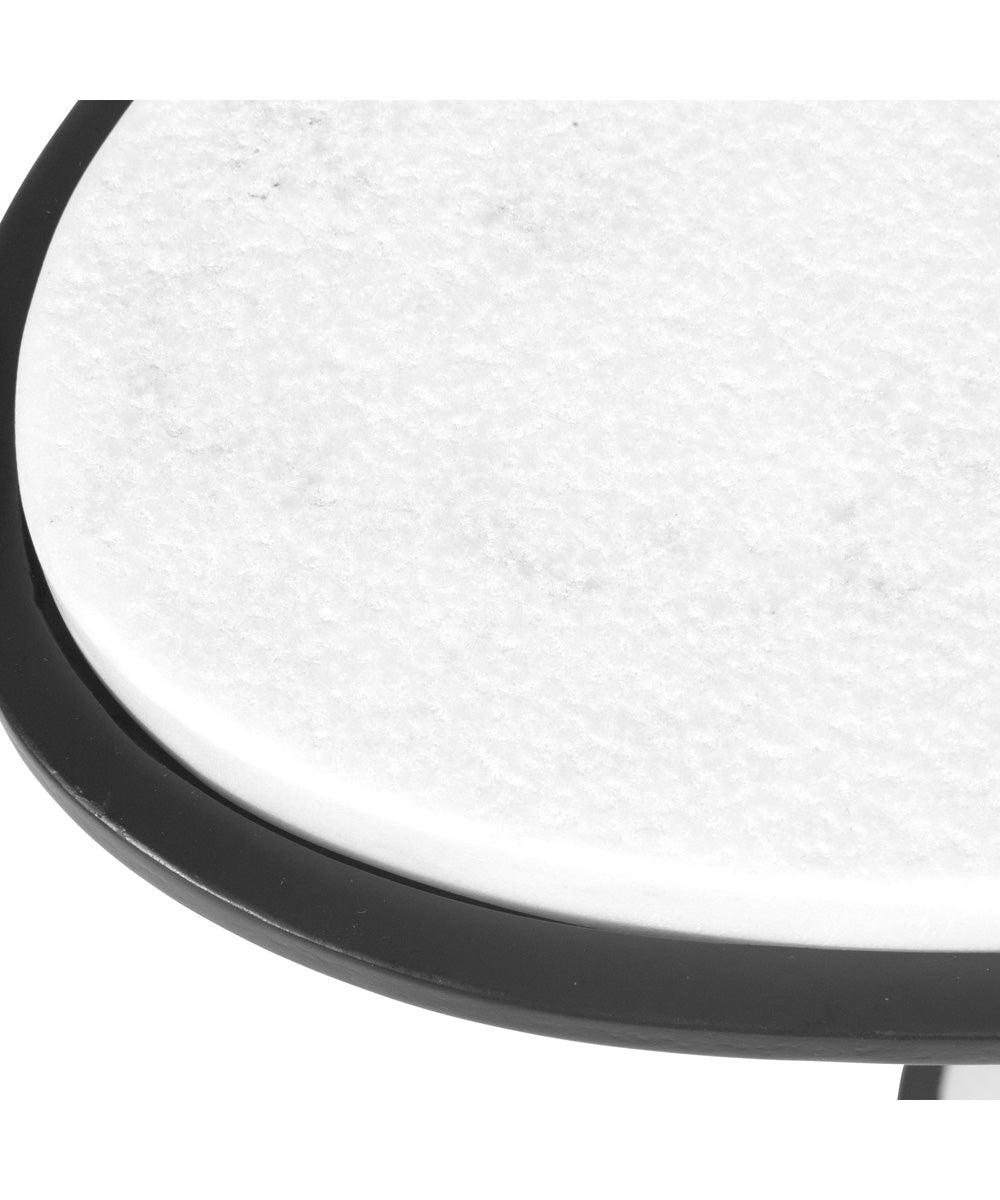 Morro White Marble Side Table