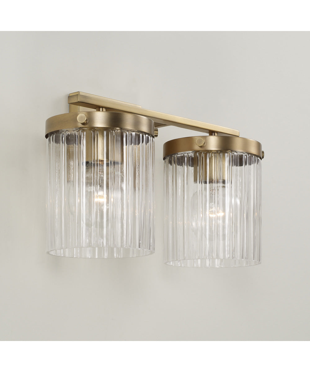 Vaughn 2-Light Vanity Aged Brass