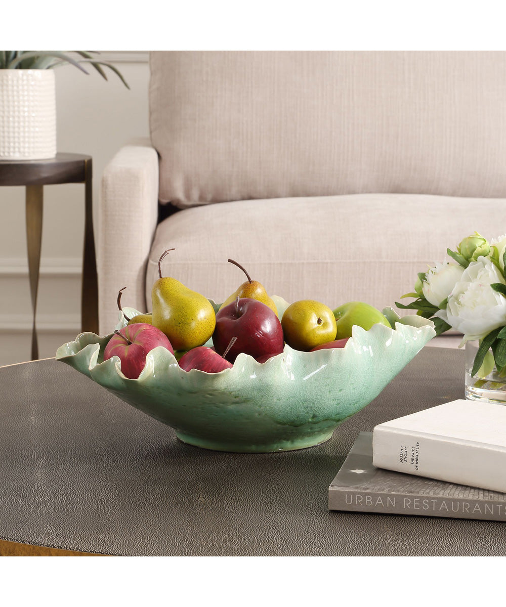 Lila Green Glass Bowl