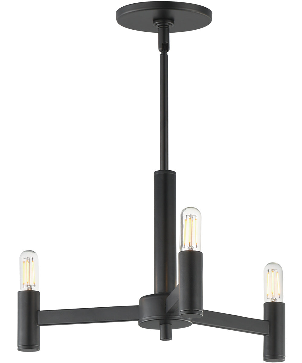 Emana 3-Light Chandelier Black