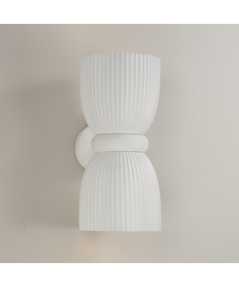 Mallory 2-Light Sconce Ceramic White