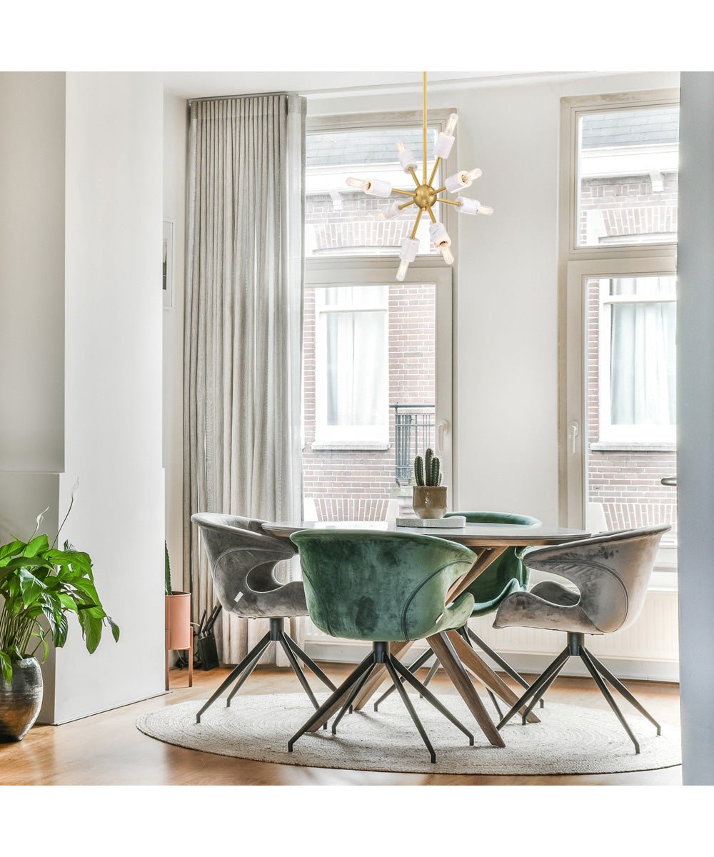 Star Dust 8 Light Pendant Brushed Gold