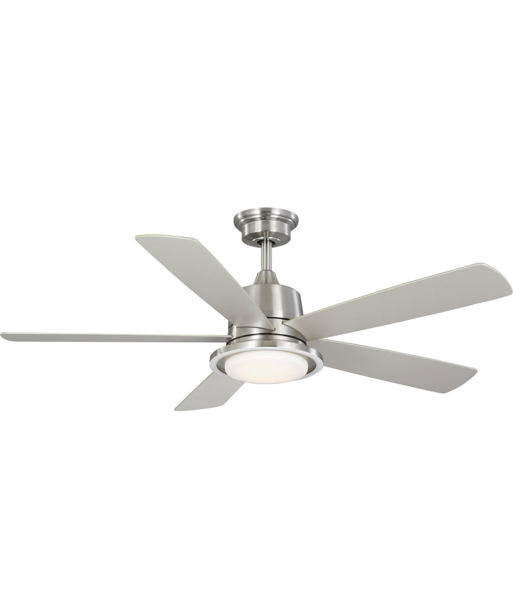 Tarsus 52 in. Five -Blade Ceiling Fan with Integrated CCT-LED Light Brushed Nickel
