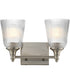 Julip 2-Light Bath Vanity Satin Nickel