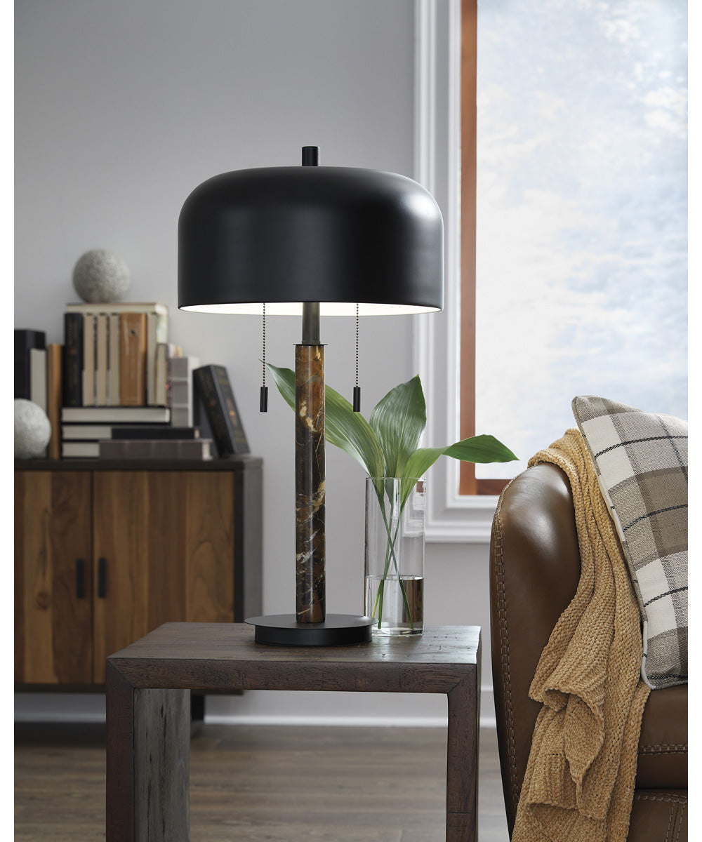 Alanbert Metal Table Lamp Brown/Black