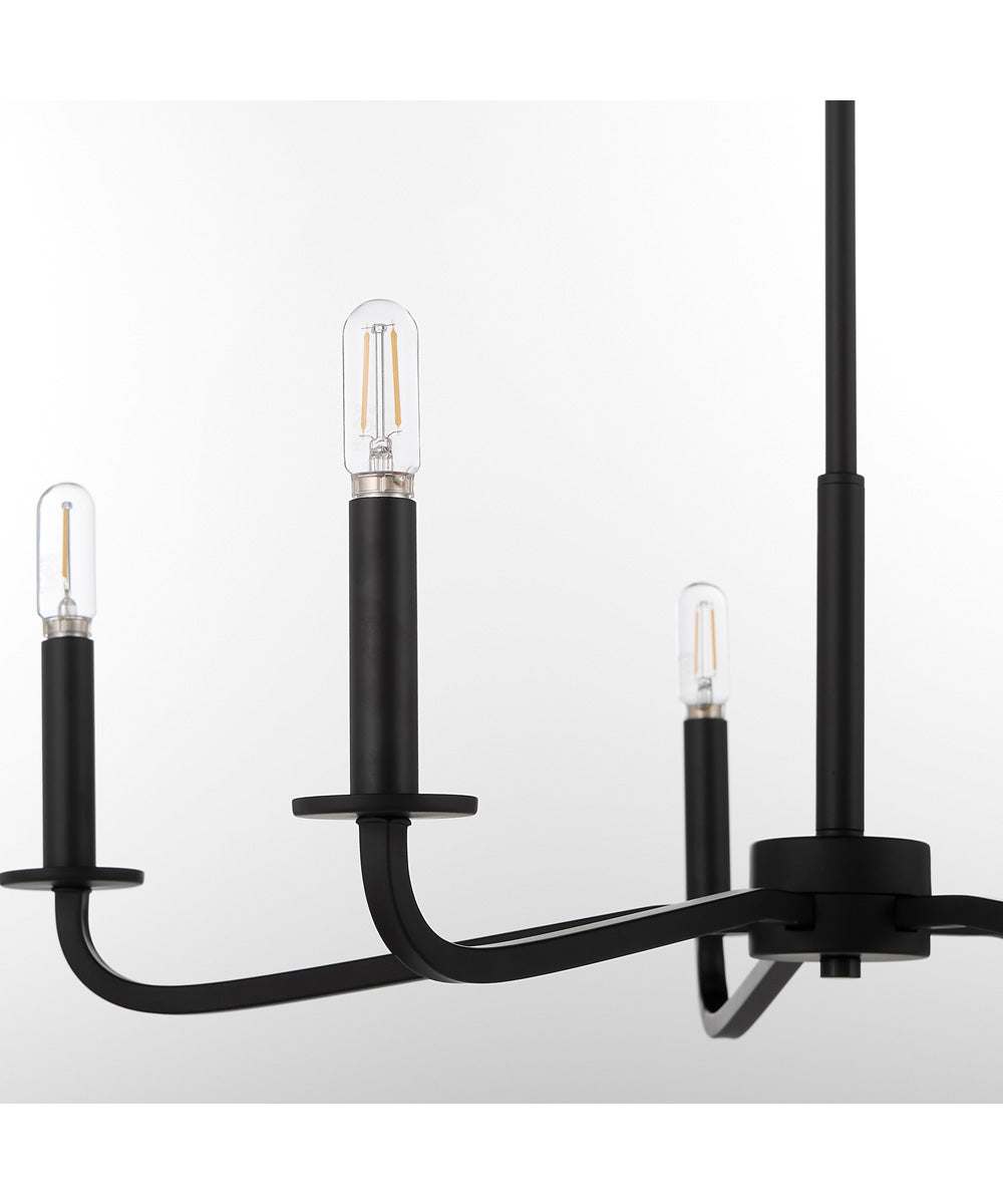 Rutherford 5-light Chandelier Matte Black