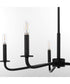 Rutherford 5-light Chandelier Matte Black