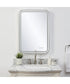 Crofton Lighted Nickel Vanity Mirror