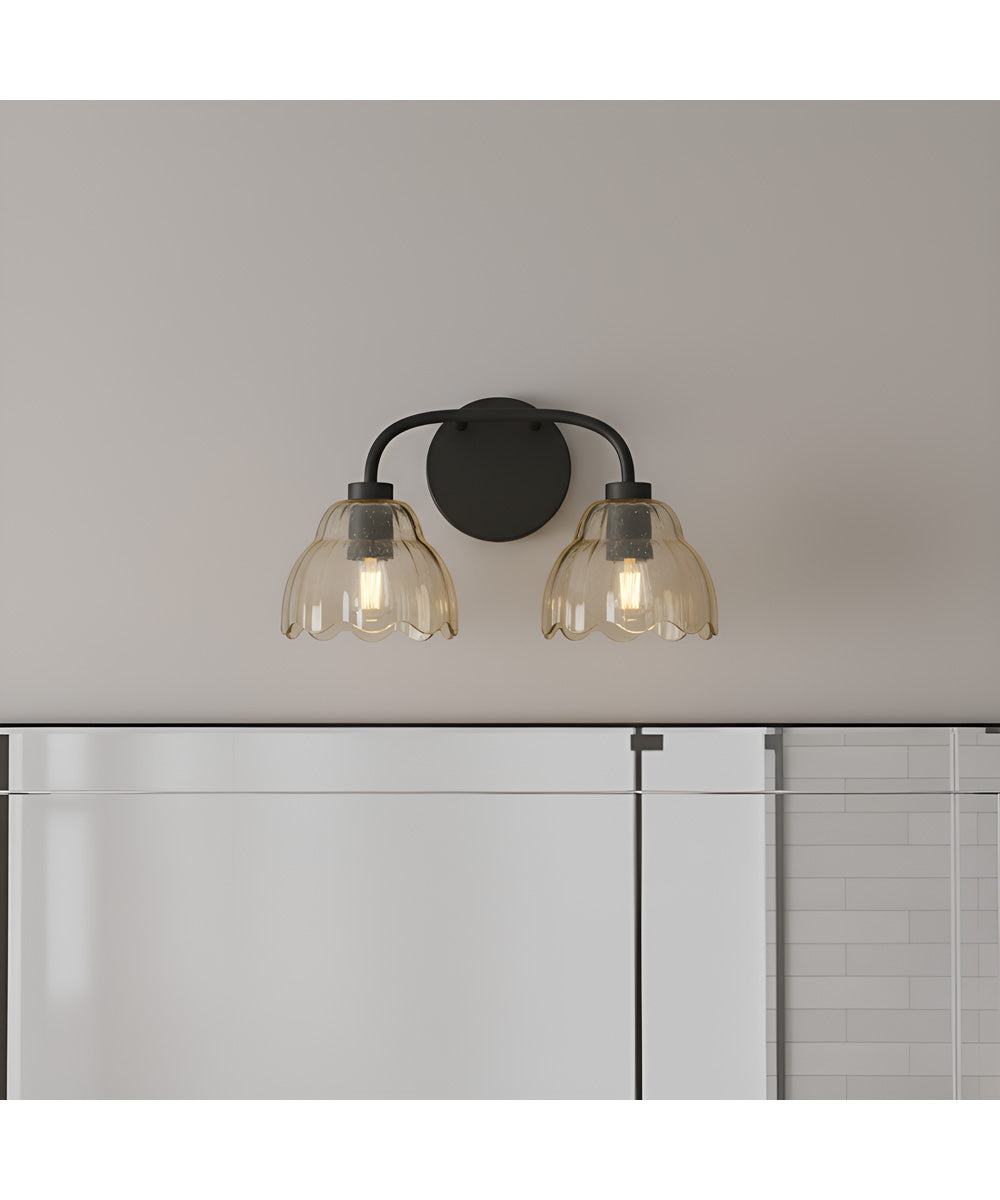 Whitecap 2-light Bath Light Mottled Cocoa