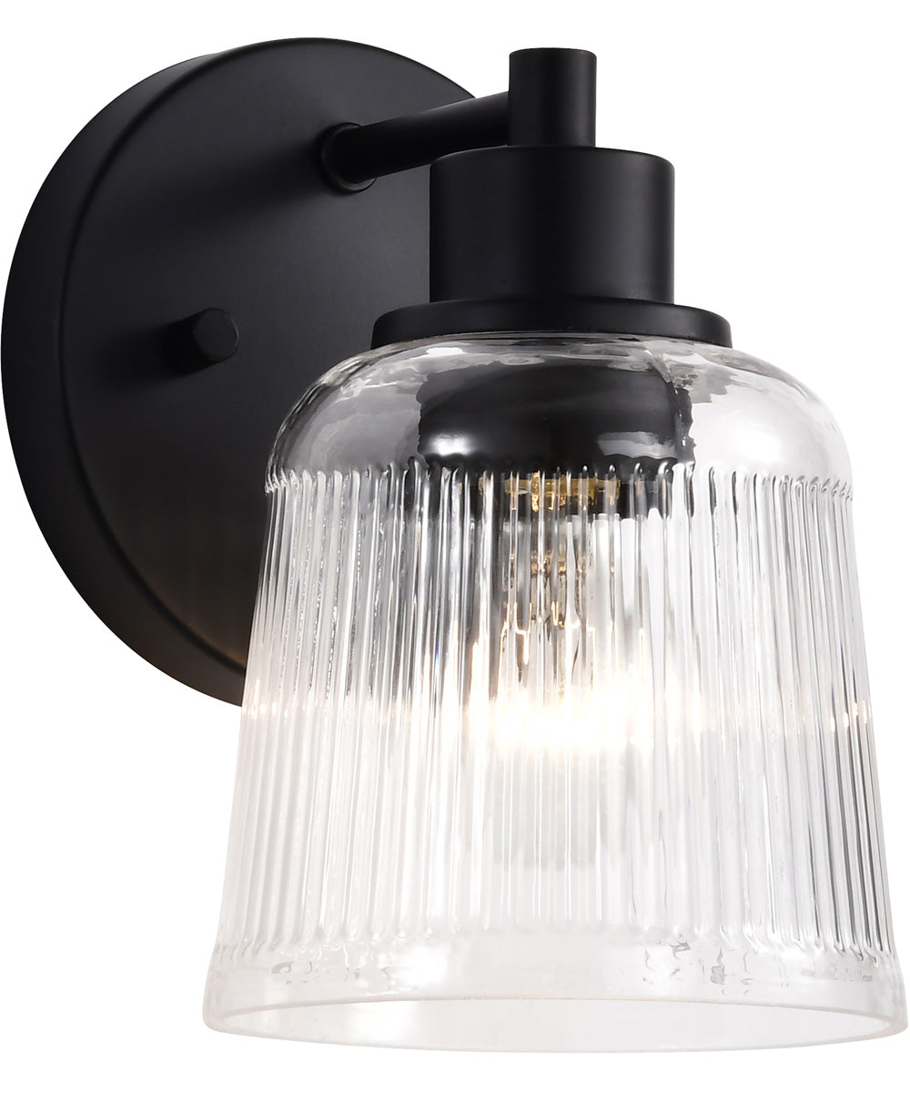 Grayson 1-Light Vanity & Wall Matte Black