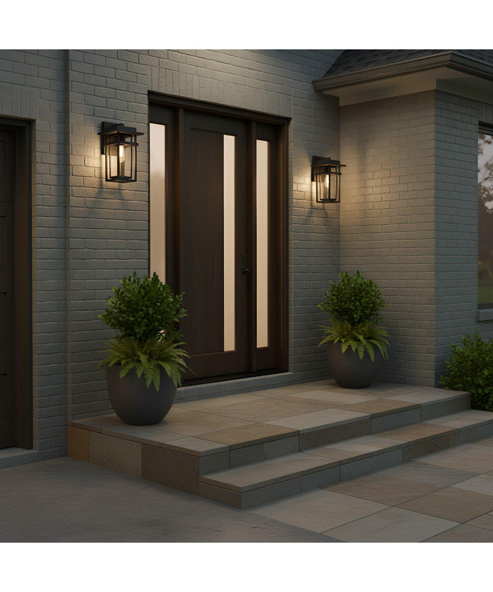 Morgan 1-light Outdoor Wall Light Earth Black