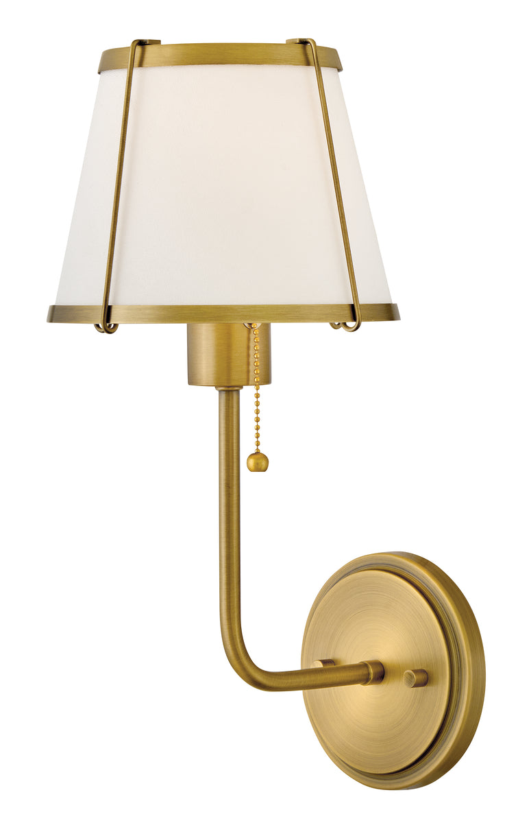 Clarke 1-Light Medium Single Light Sconce in Lacquered Dark Brass