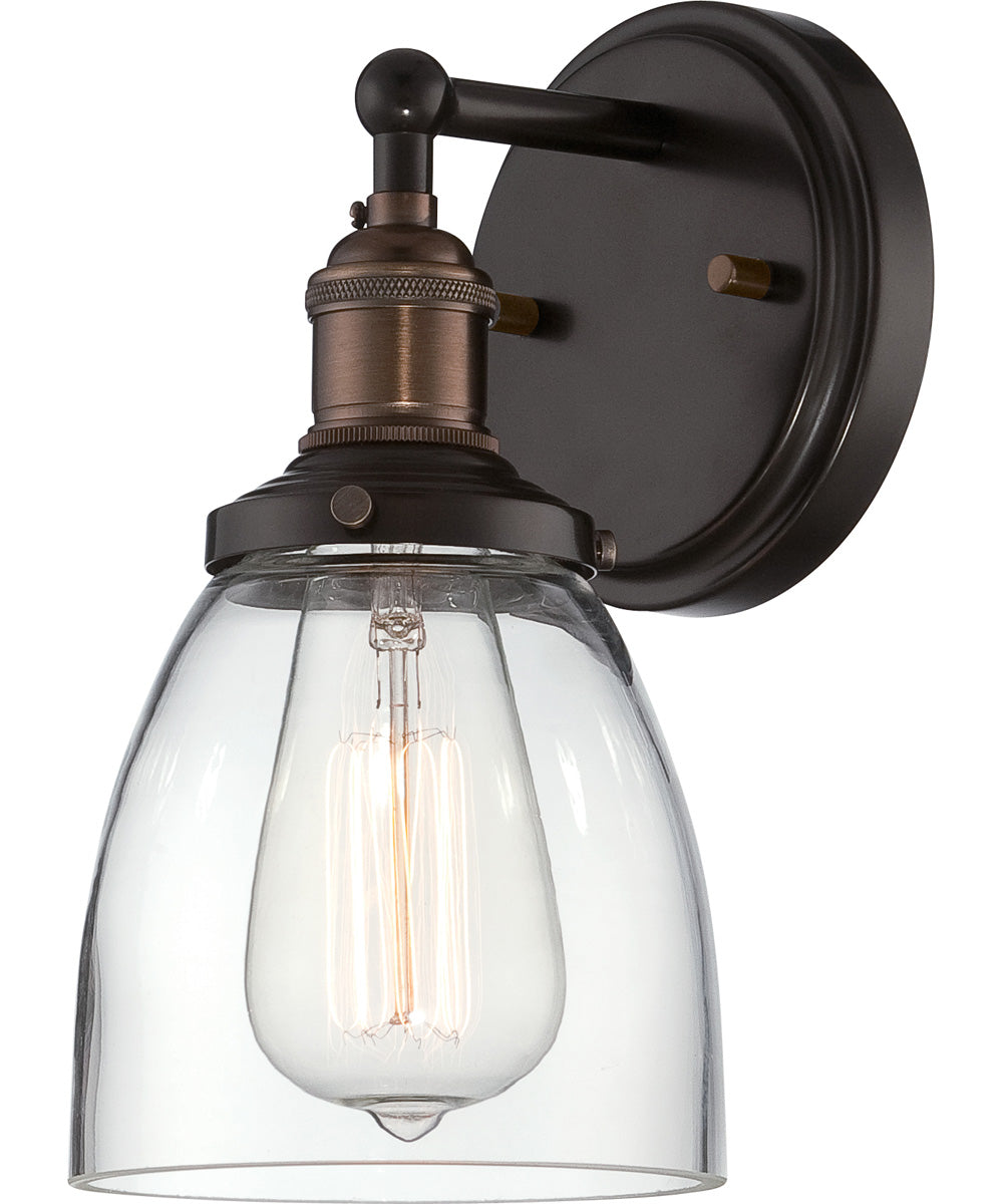 5"W Vintage 1-Light Vanity & Wall Rustic Bronze