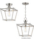 Clifton Single Pendant / Semi-Flush Satin Nickel