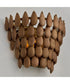 Ravi 1-Light Sconce Light Wood and Patinaed Brass