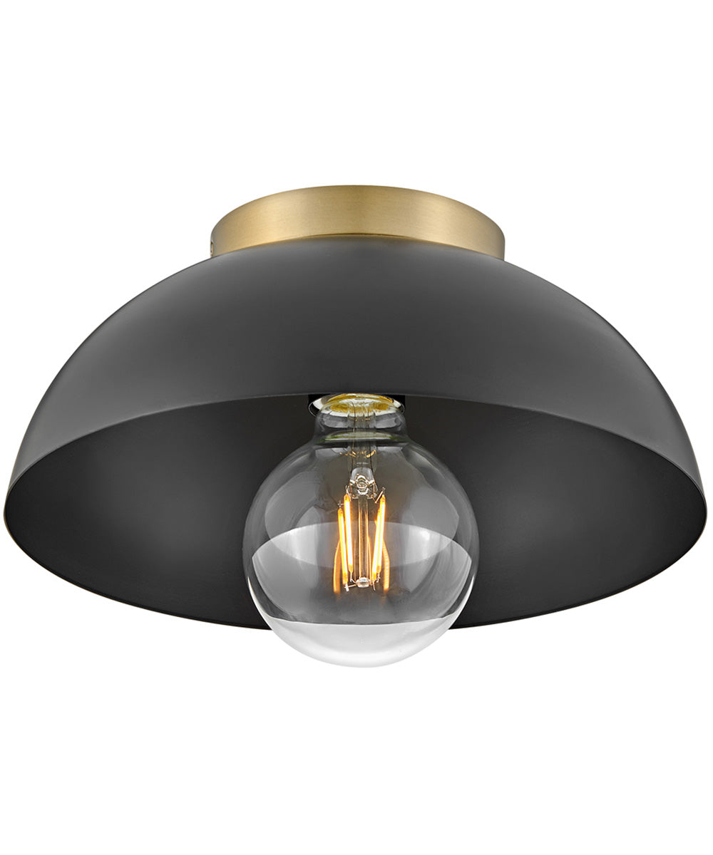 Stu 1-Light Small Flush Mount in Black