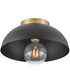 Stu 1-Light Small Flush Mount in Black