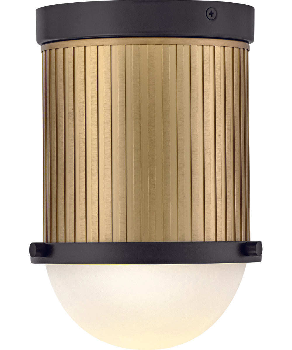 Kieran 1-Light Medium Semi-Flush Mount in Black