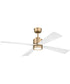 Rhett 52" 4-Blade Indoor/Outdoor Ceiling Fan Damp Rated 1-Light Fan Satin Brass